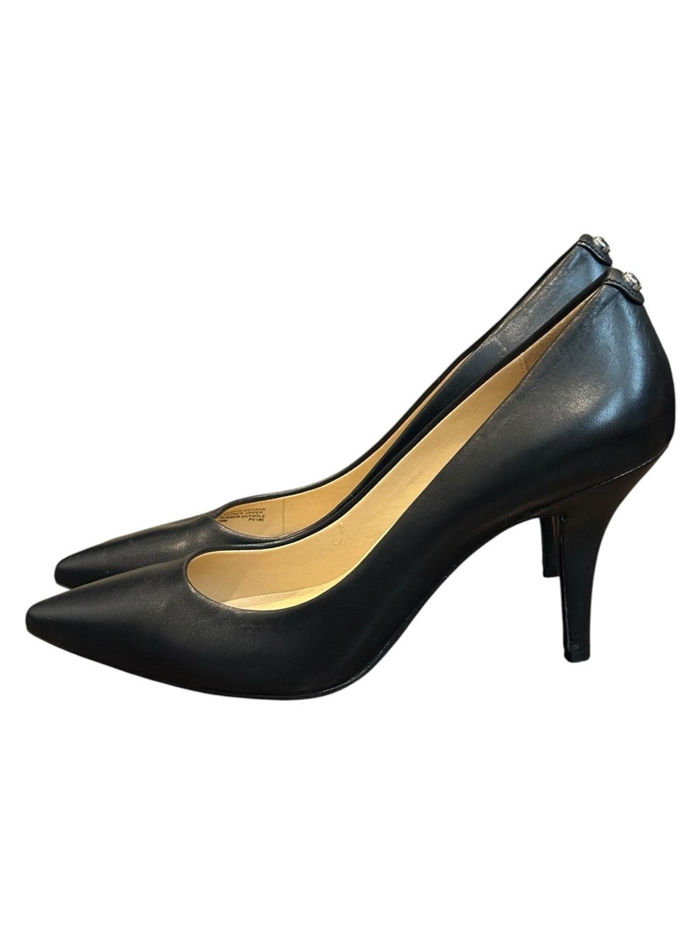 MICHAEL Michael Kors Pointed Toe Leather Pumps in Classic Black Women’s 10 - Picture 2 of 8